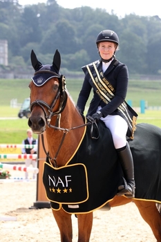 Claire Leitch claims the NAF Five Star Winter Silver League Championship